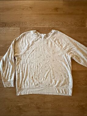 aerie grey Star-Print Crewneck Sweatshirt
